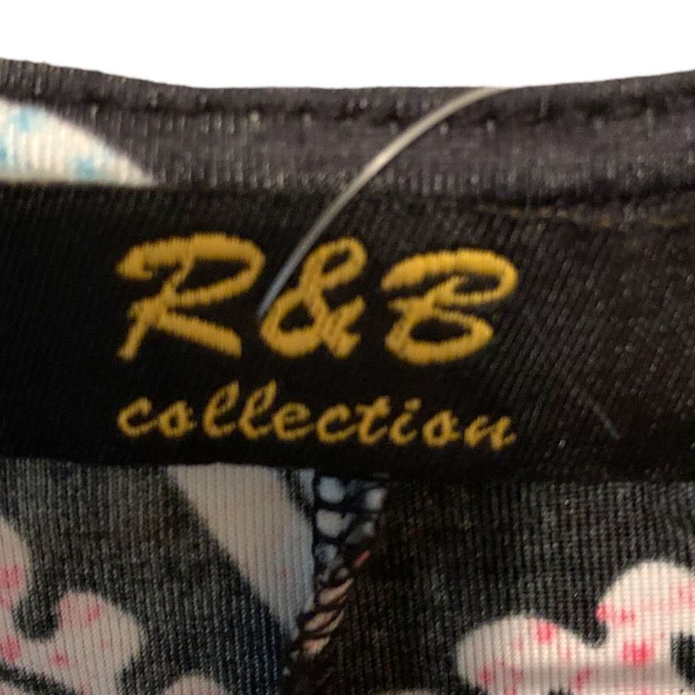 R&B Collection Black/Mauve Sleeveless Floral Maxi Dress M (K-033) - Picture 3 of 9